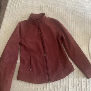 Patagonia Demitasse Jacket Burgundy Floral Soft Shell Fleece Lined Medium